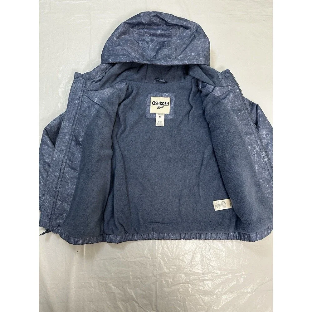 Oshkosh B'Gosh Boys Jacket Size 4T Water Resistant ,wind Protection Blue